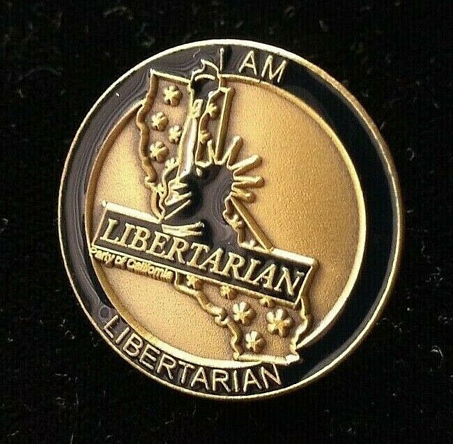 "i Am A Libertarian" Libertarian Party Of California Lapel Pin Hat Pin New