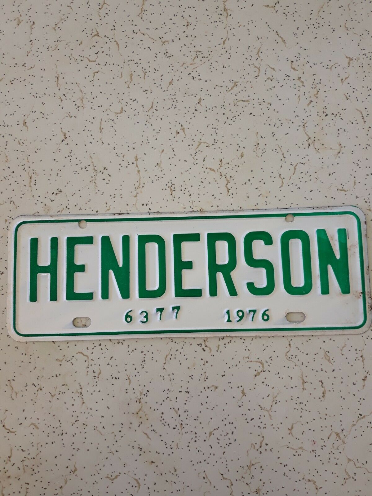 1976 Henderson Nc North Carolina City License Plate Tag ( Nice Looking Tag)