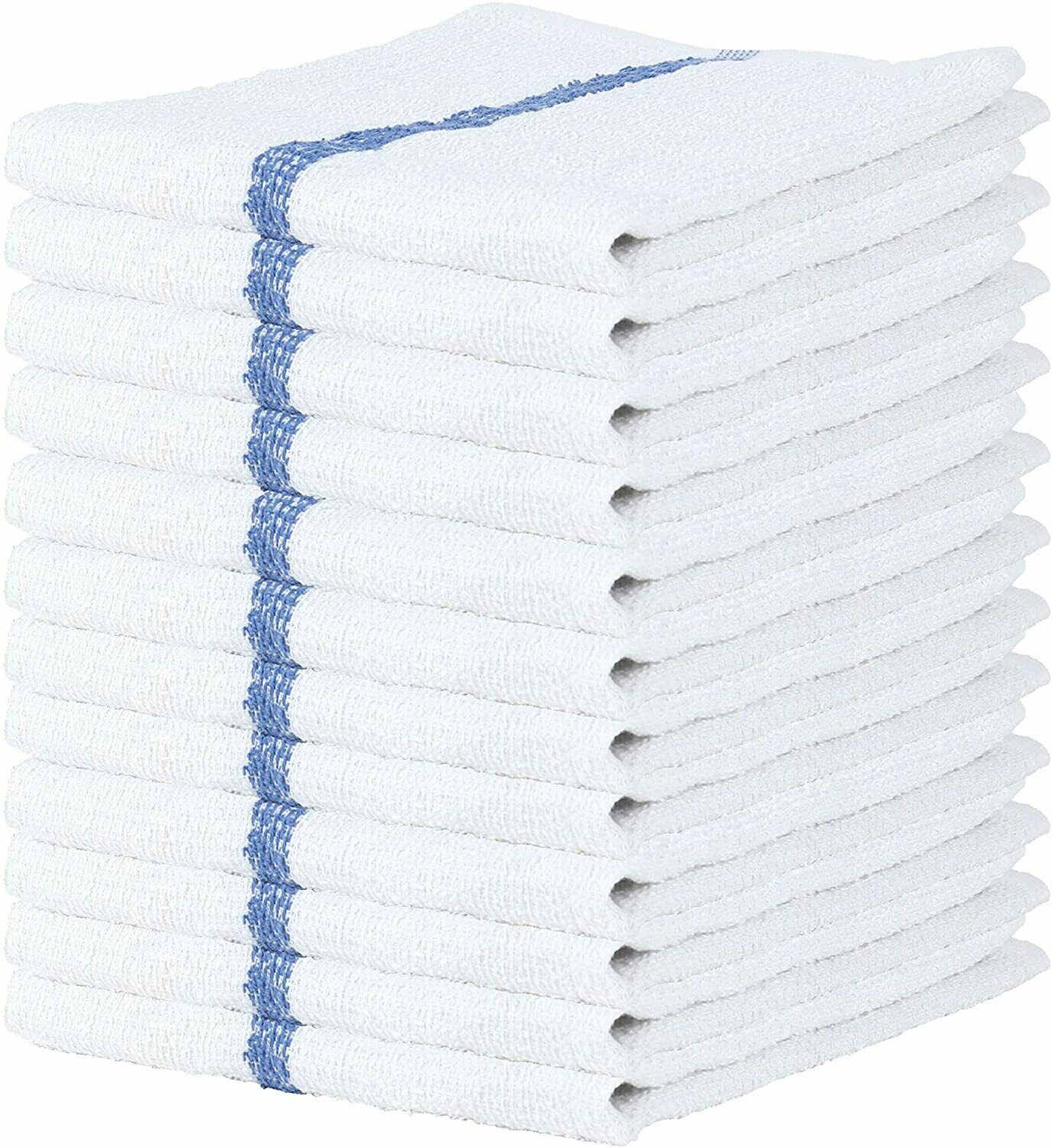 Bar Mop 12-24 Pcs 16x19 Bar Mop Kitchen Towels Dishcloth Towel 100% Cotton