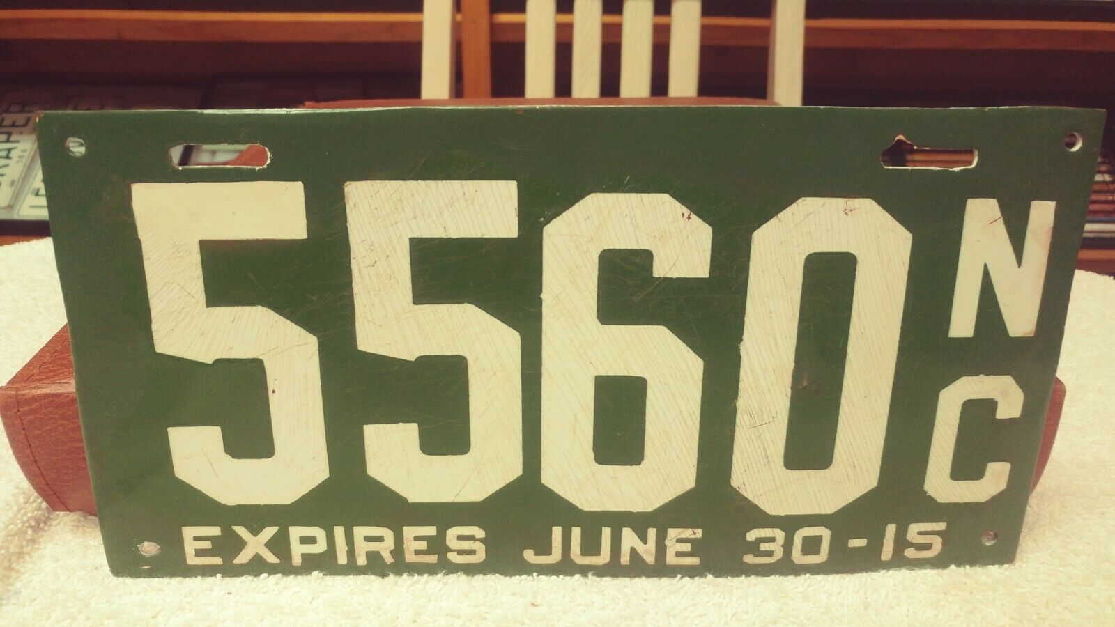 1915 North Carolina Nc Passl License Plate #  5560