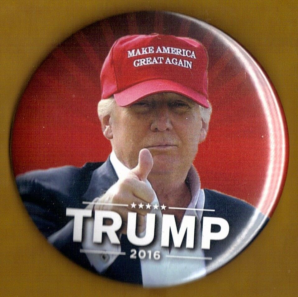2016 Donald Trump 3" (large Size) / Presidential Campaign Button(pin 16l)