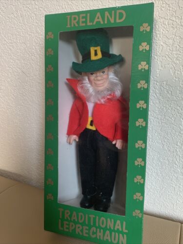 Irish Traditional Leprechaun Doll New In Box 10” Tall