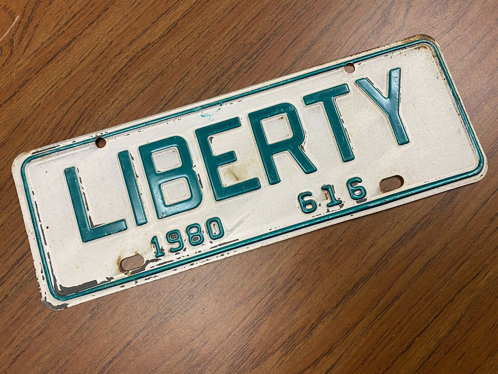 1980 Liberty Nc City License Plate, Tag North Carolina Auto Topper