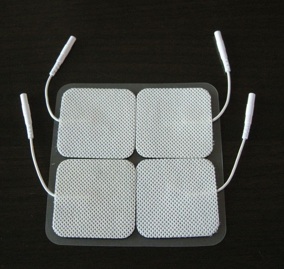 20 Electrode Pads Ems For Tens Massager 7000, 3000- Units 2x2 Inch White Cloth