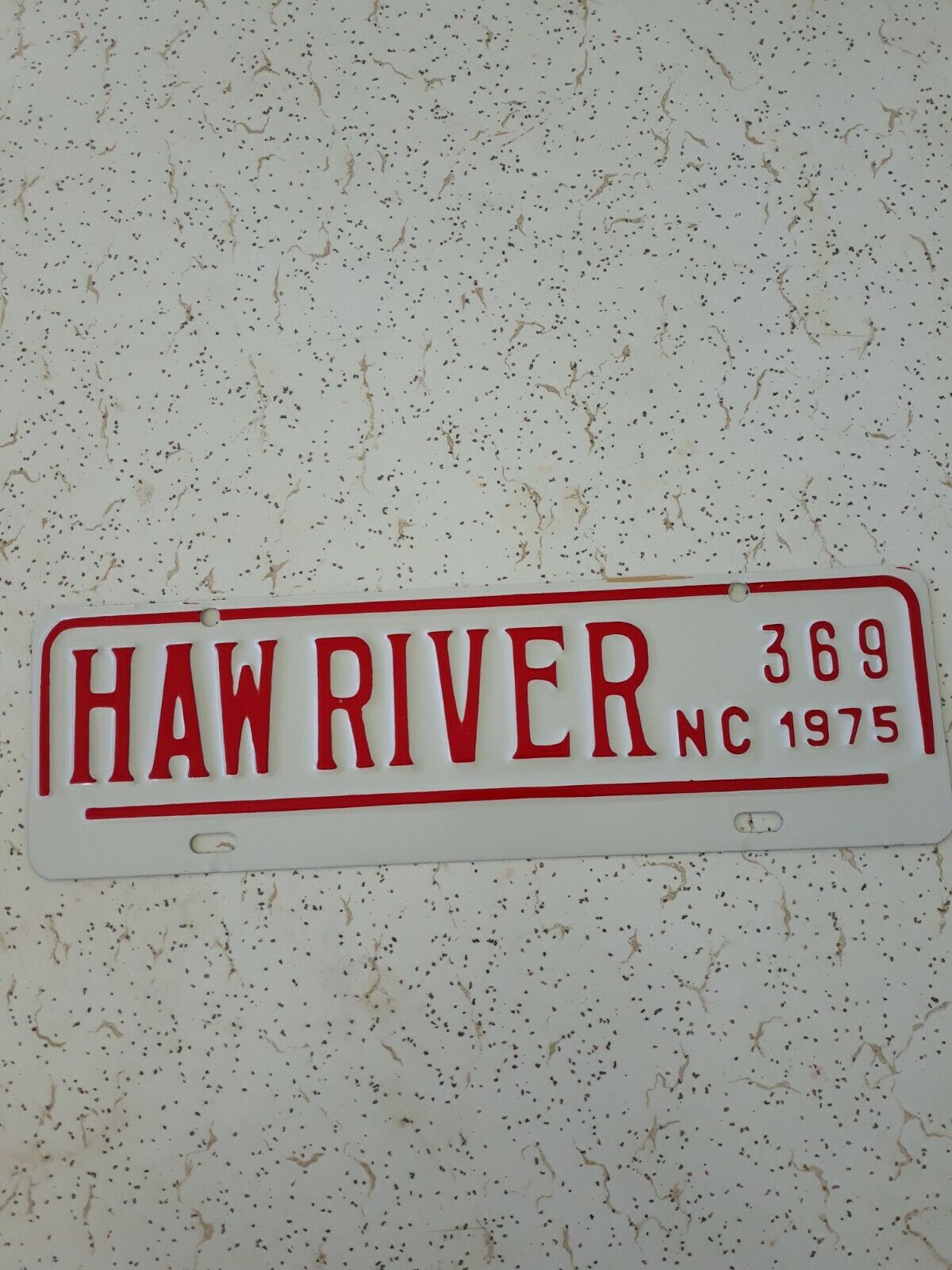 1975 Haw River Nc North Carolina City License Plate Tag  (first Issued Tag For H