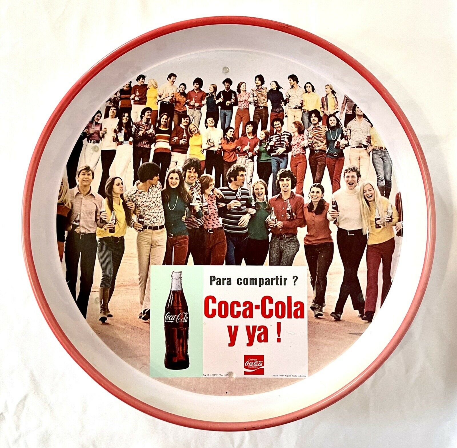 Vintage 1977 Coca-cola Y Ya Para Compartir? Spanish Hecho En Mexico Coke Tray