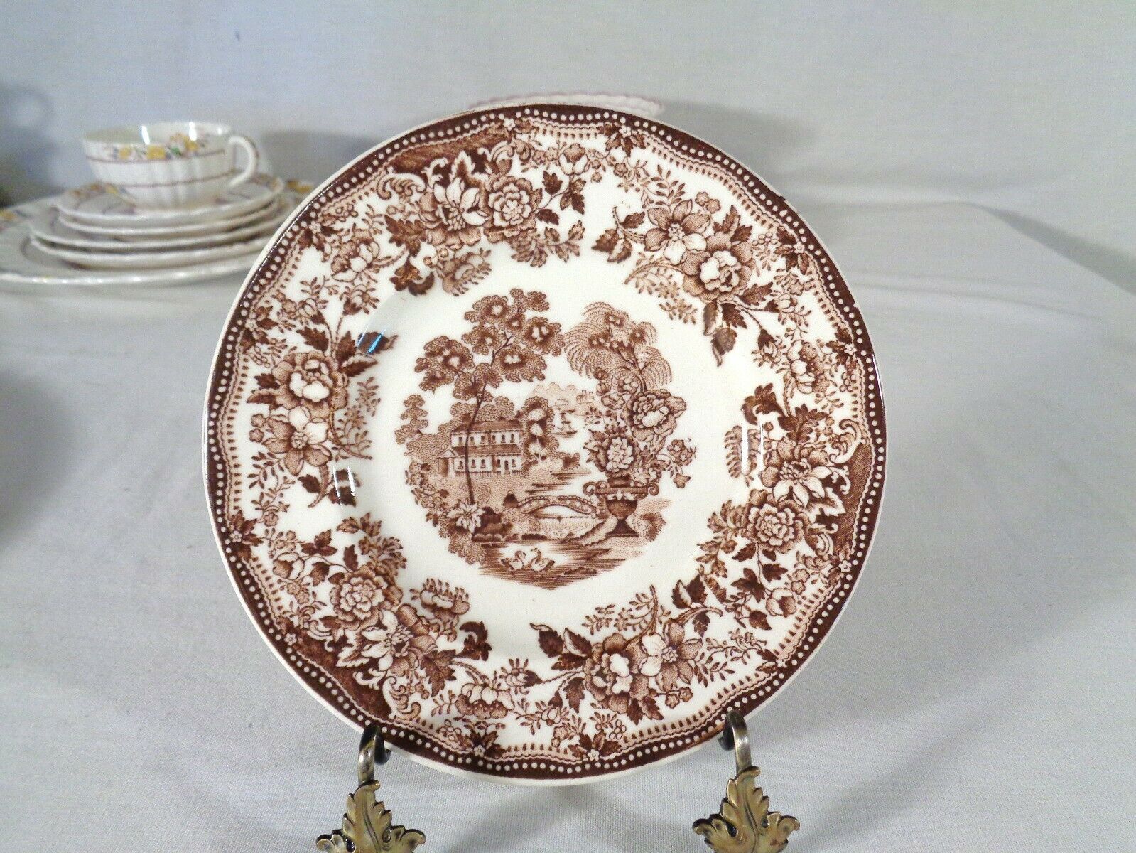 Royal Staffordshire Tonquin Brown 1 - 6 1/2" Bread And Butter Plate