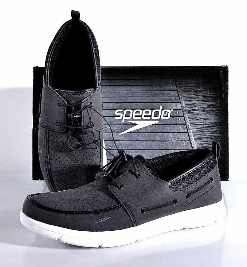 New Speedo Men's Port Water Shoe Slip-on Black/white Pick A Size, Free Shipping!