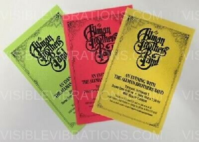 The Allman Brothers Band Concert Flyer Wa 1996 Set Of 3