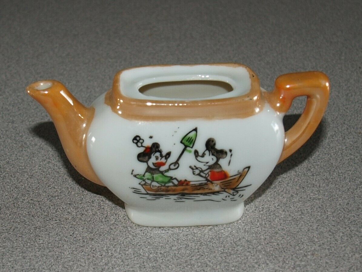 Disney Enterprises Mickey Mouse 1930 Child's Lusterware Tea Set - Teapot No Lid