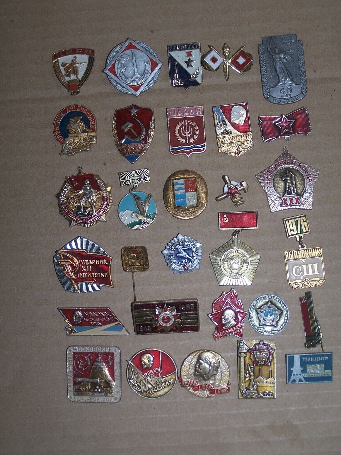 Lot Of 30 Vintage Soviet  Russia Pins