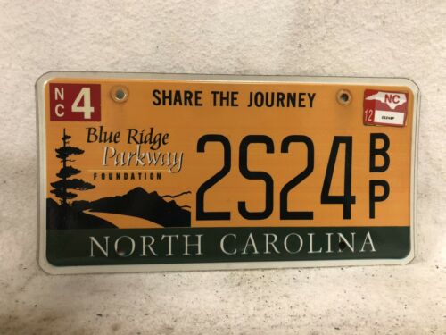 2012 North Carolina Blue Ridge Parkway Foundation License Plate