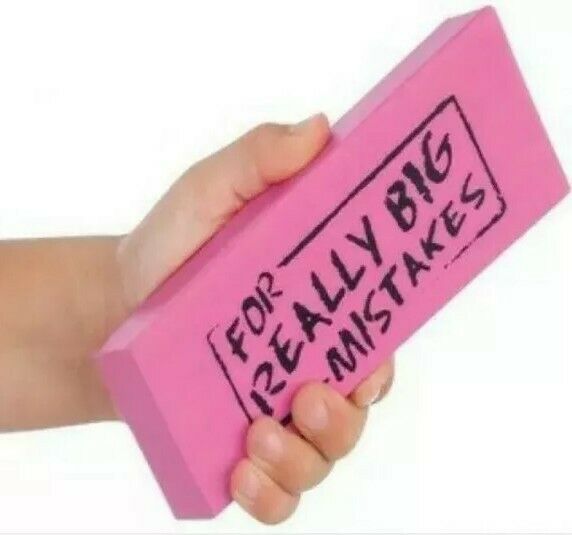 Really Big Eraser For Really Big Mistakes By Toysmith Funny Gag Gift
