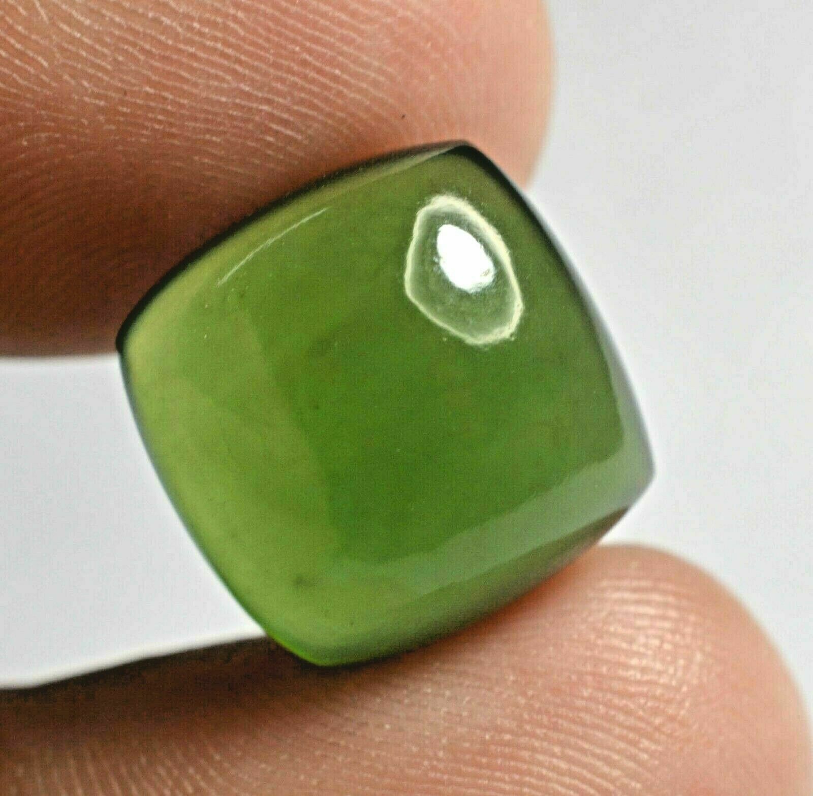 9.30 Ct Lovely Aaa Natural Untreated Afghanistan Cushion Cut Green Serpentine