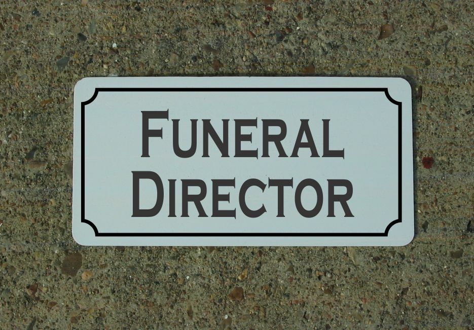 Funeral Director Vintage Style Metal Sign Macabre Goth Funeral Home Autopsy