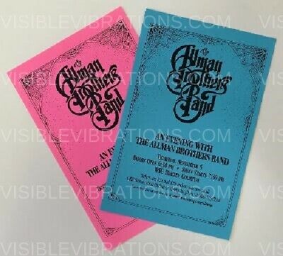 The Allman Brothers Band Concert Flyer Wa 1996 Set Of 2
