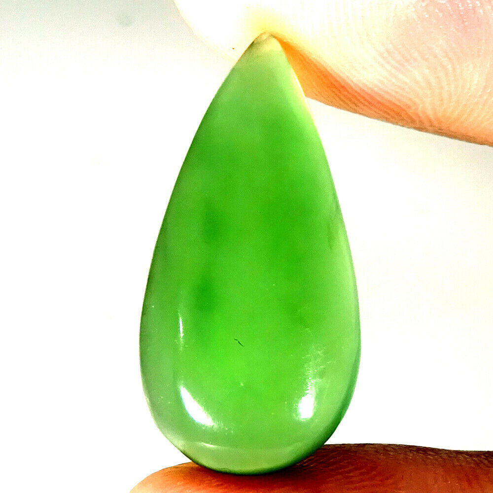 100% Natural Green Aventrine Pear Cabochon Gemstone 13.00 Cts 13x26x4 Mm