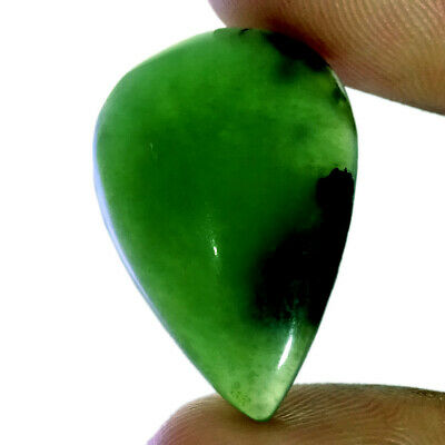 100% Natural Green Aventrine Pear Cabochon Gemstone 21.90 Cts 19x29x5 Mm