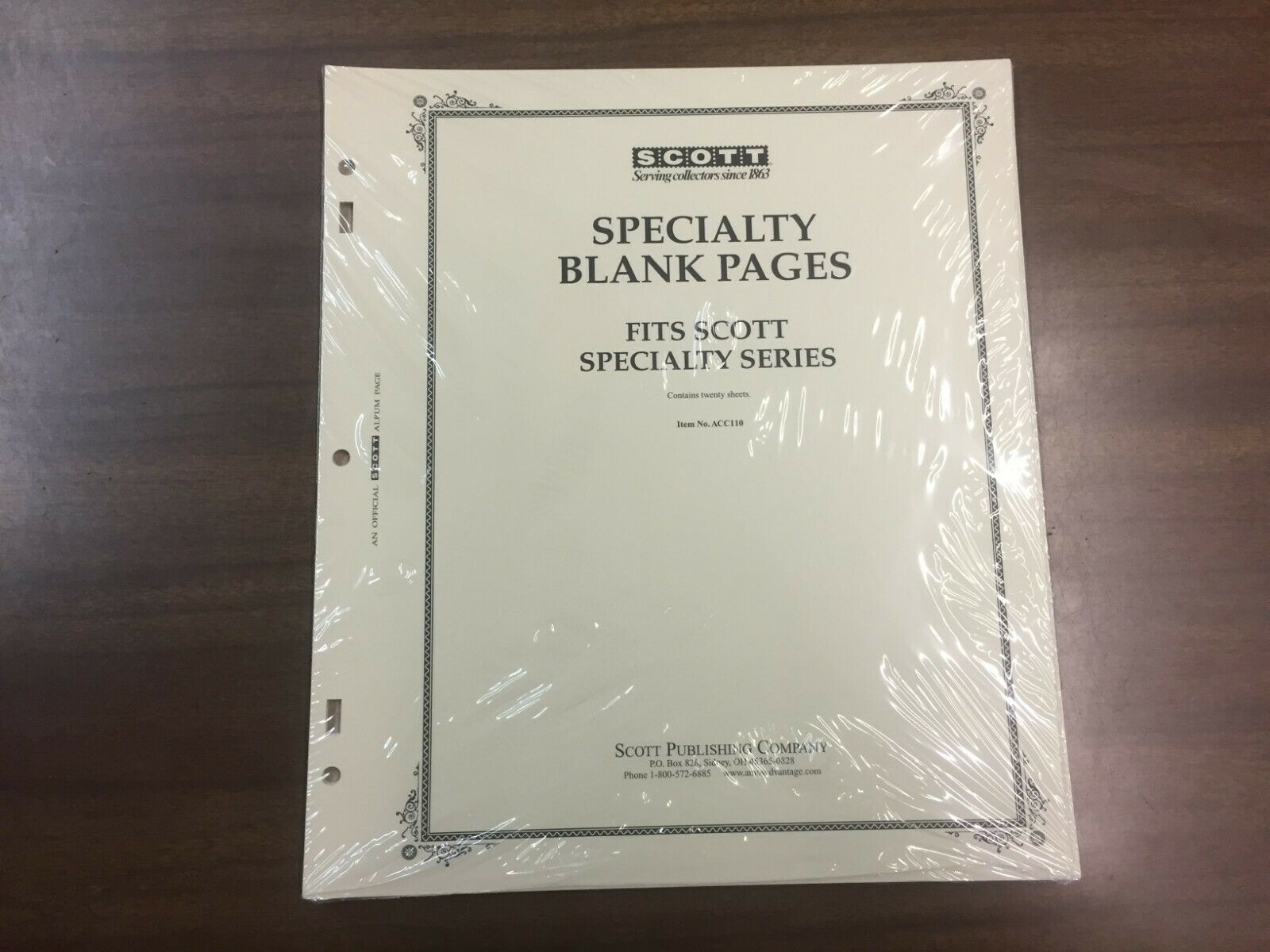 1 Pack Of Scott Blank Pages For Specialty Albums - Border A - #acc110