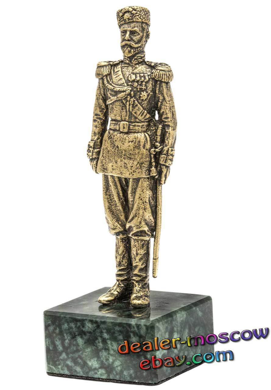 Bronze Solid Brass Figurine Emperor Nicholas Ii Of Russia Tsar Ironwork
