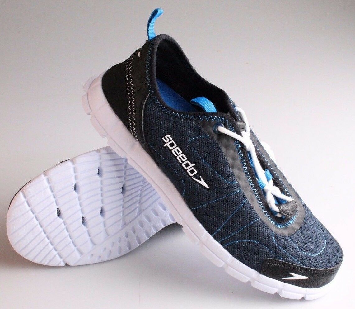 New Speedo Men's Hybrid Watercross Water Land Shoes Navy/white Size 8 9 10 Nwob