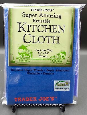 Trader Joes Super Absorbent Reusable Kitchen Cloth Eco Friendly 2 Wash Towels🌺